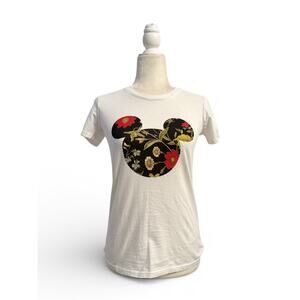 Cotton On xDisney Womens Floral Graphic Mickey Short Sleeve Tee Size XXS